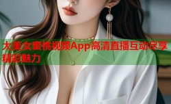 大美女蜜桃视频App高清直播互动尽享精彩魅力